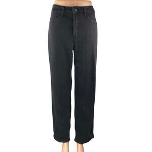 Old Navy Wow Loose Women's Black Straight Leg High Waisted Denim Jeans Pants 8